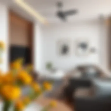 Modern decor elements enhancing the TV area