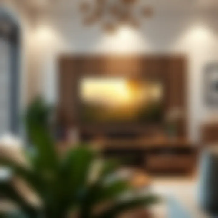 Cozy home environment with personalized TV unit decor