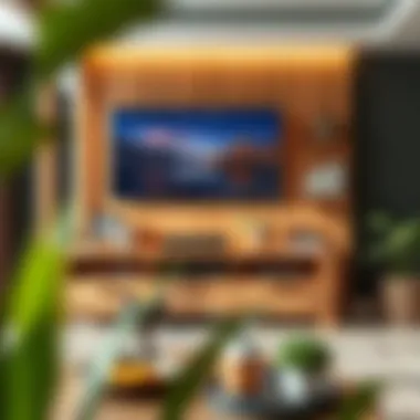 DIY TV unit project with creative design elements