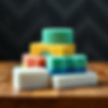 Different types of foam sponges