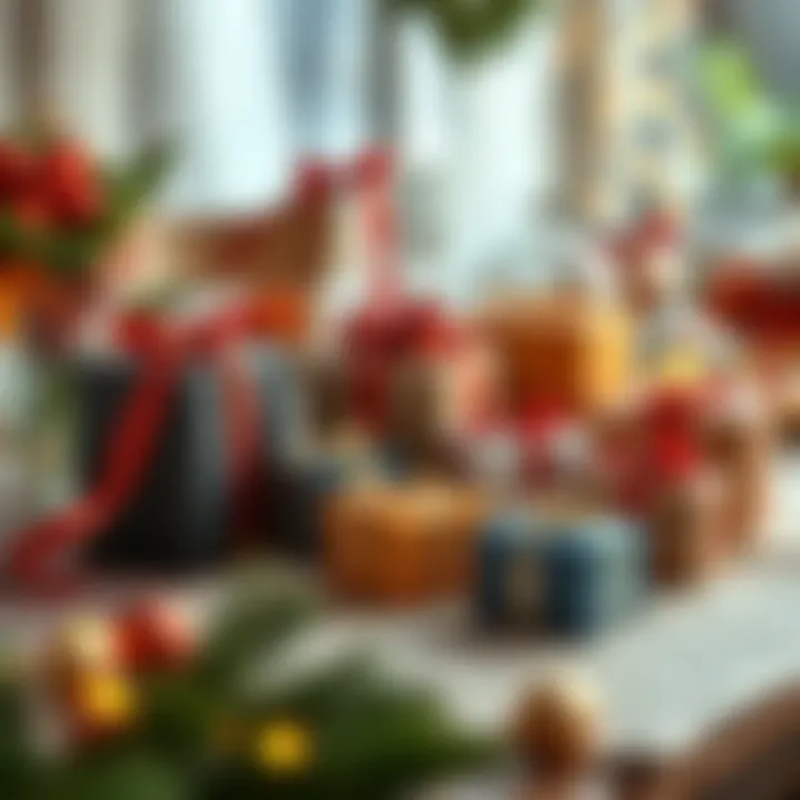 Assortment of unique gift ideas on a table