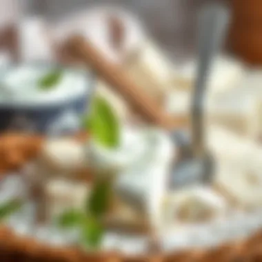 A close-up of yogurt cultures and ingredients